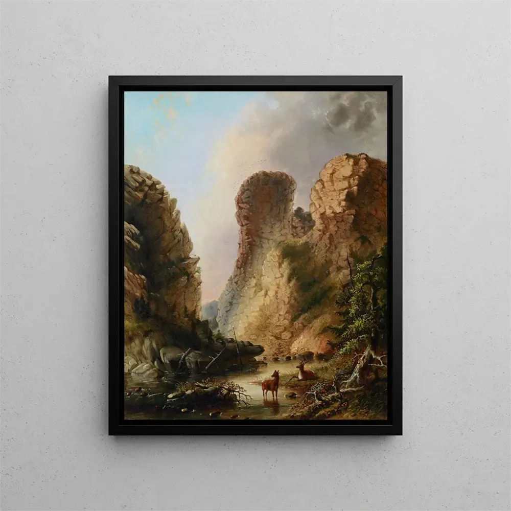 Maalaus Susi joen rannalla Wyoming - Alfred Jacob Miller | Taidetuloste
