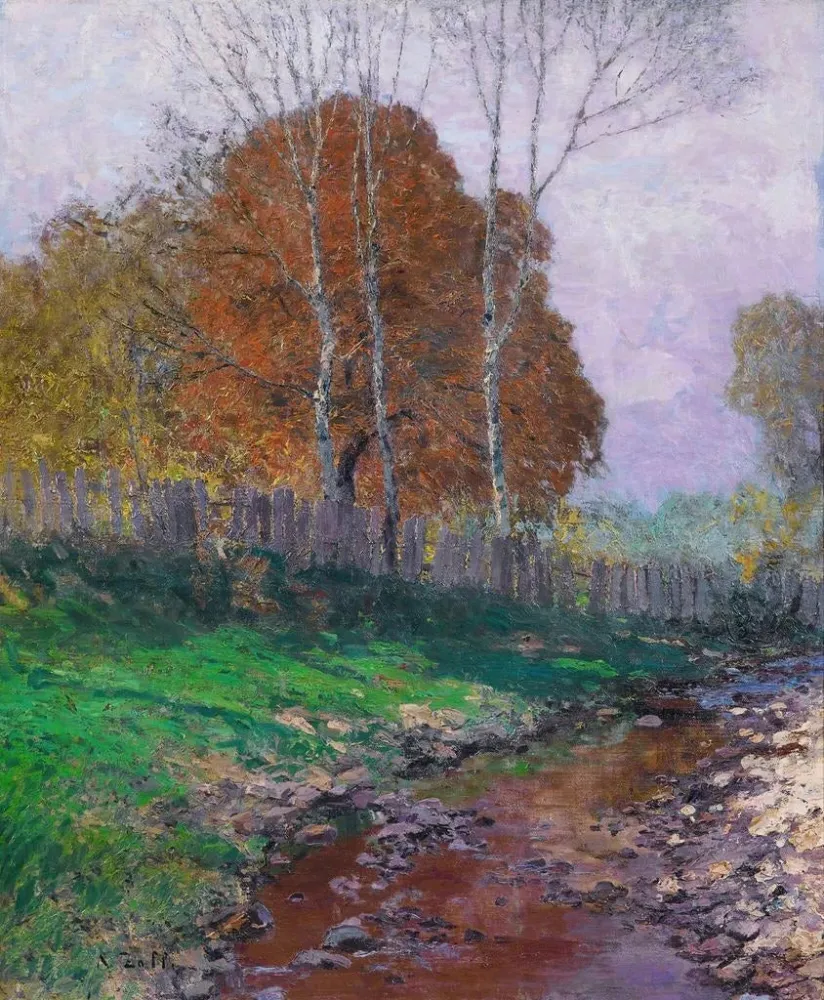 Maalaus Syksy Kremsin laaksossa - Alfred Zoff