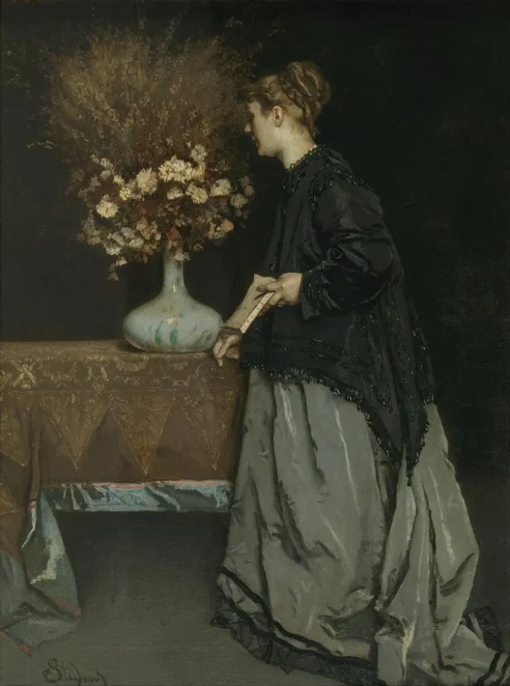 Maalaus Syksyn kukat - Alfred Stevens | Taidetuloste
