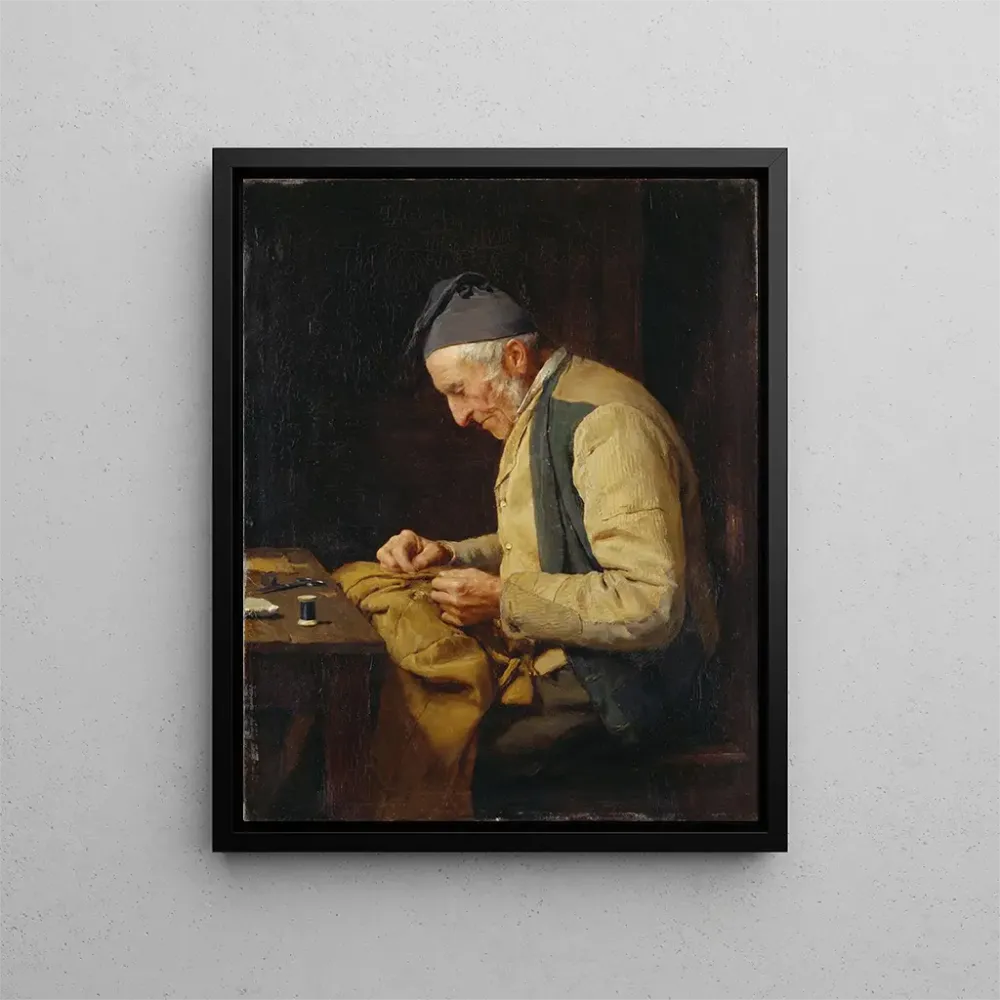 Maalaus Le Tailleur du village - Albert Anker | Taidetuloste