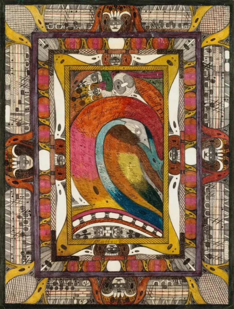 Maalaus TannenWaldHall, cite gigantesque à HxenSee - Adolf Wölfli