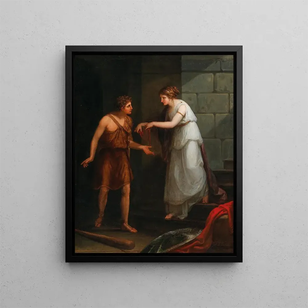 Maalaus Thésée ja Ariadne - Angelica Kauffman | Taidetuloste