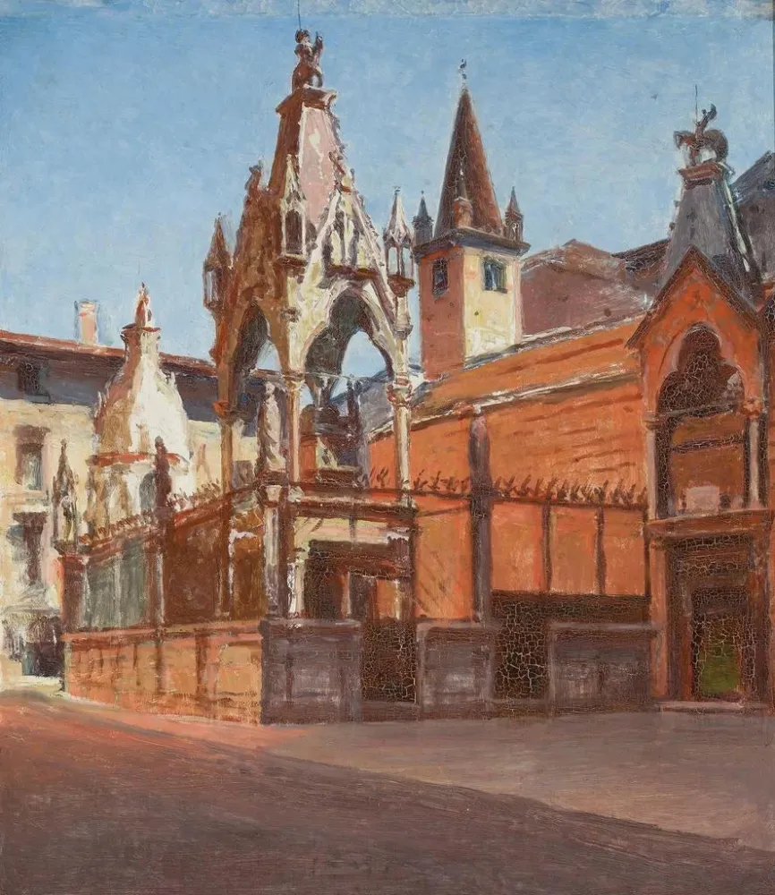 Maalaus Tombeaux des Scaliger à Vérone - Aleksander Gierymski | Taidetuloste