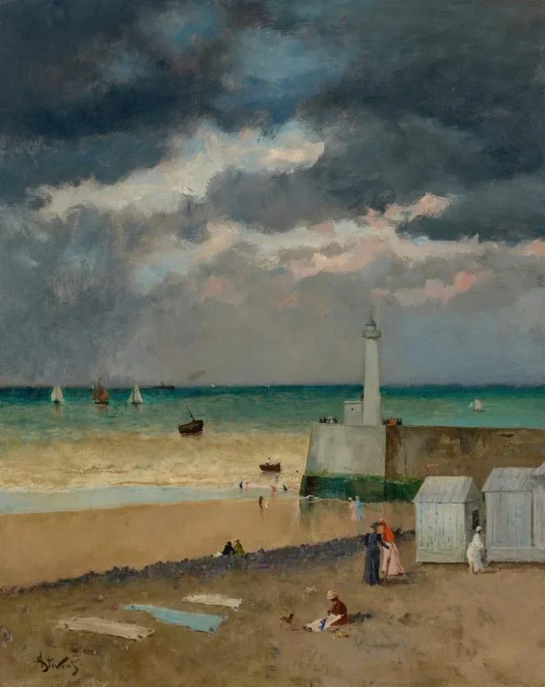 Maalaus Le Transport - Alfred Stevens | Taidetuloste