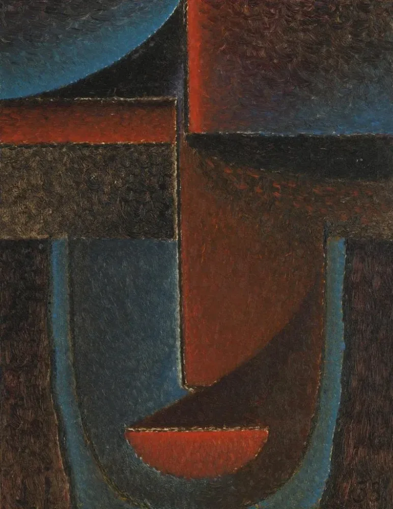 Maalaus Tête abstrakti sininen-punainen Tête abstrakti sininen-punainen - Alexej von Jawlensky | Taidetuloste