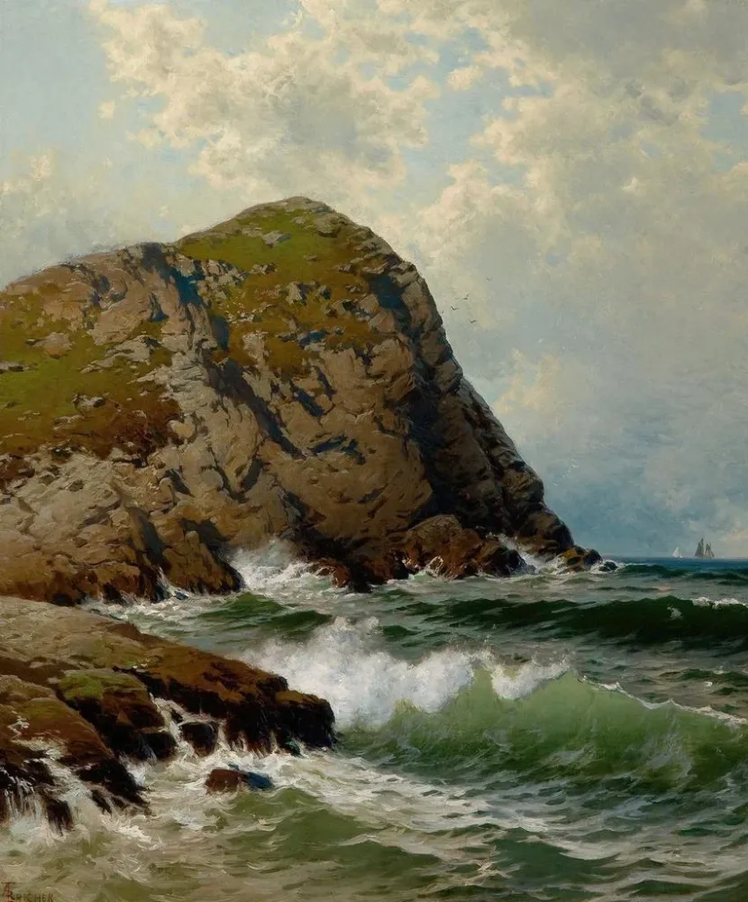 Maalaus Tête blanche Monhegan - Alfred Thompson Bricher | Taidetuloste