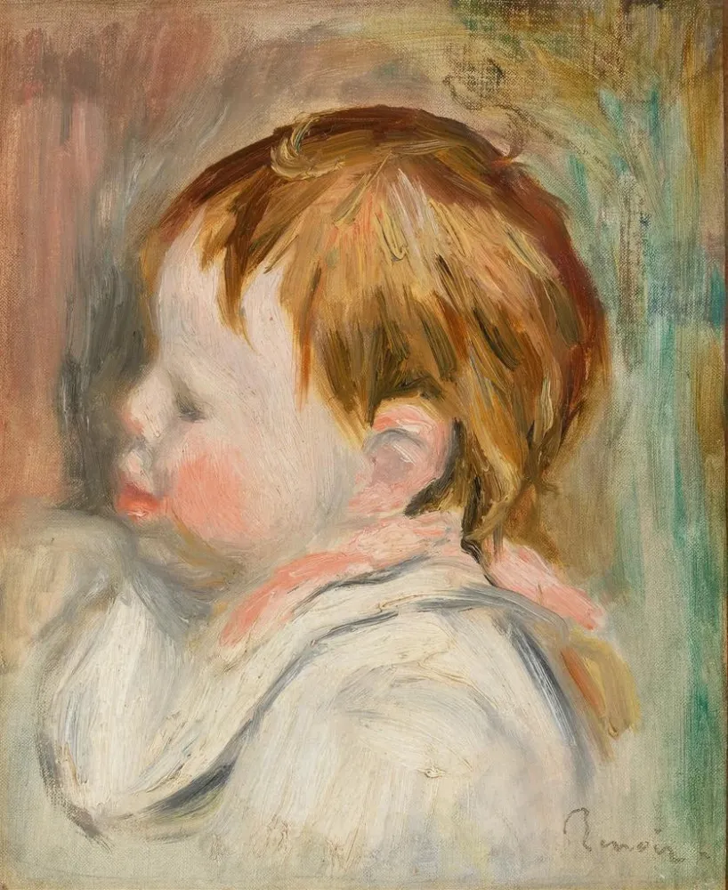 Maalaus Tête d’enfant de profil gauche - Pierre - Auguste Renoir | Taidetuloste