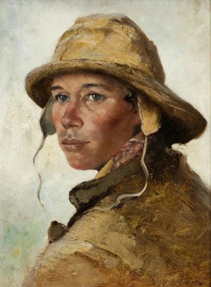 Maalaus Tête d'un jeune pêcheur - August Hagborg | Taidetuloste