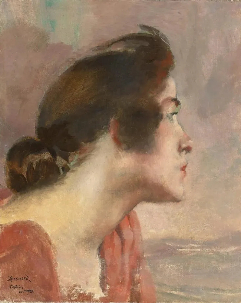 Maalaus Tête d'une jeune fille - Albert Besnard | Taidetuloste