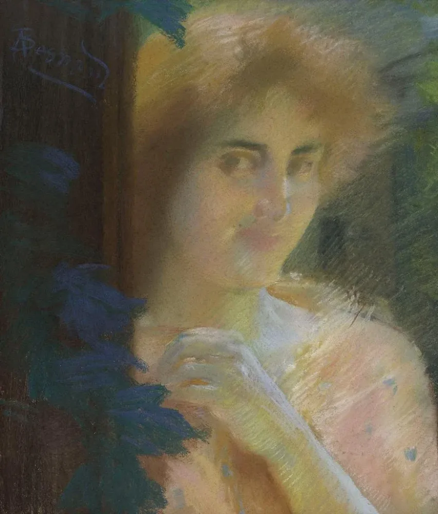 Maalaus Tête de femme - Albert Besnard | Taidetuloste