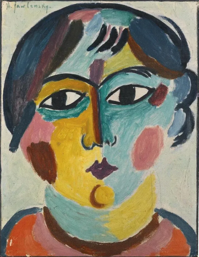 Maalaus Tête de fille - Alexej von Jawlensky | Taidetuloste