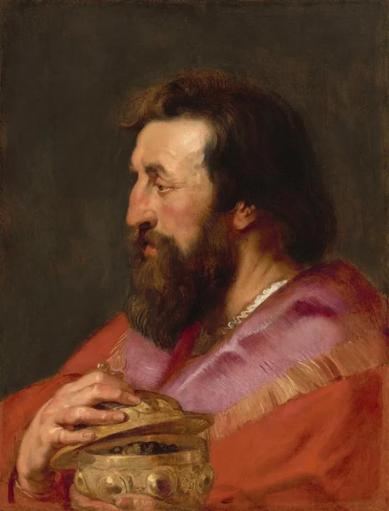 Maalaus Tête de l'un des trois rois, Melchior, le roi assyrien - Pierre - Paul Rubens | Taidetuloste