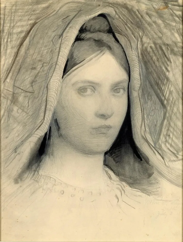 Maalaus Tête de Mary B. Thayer - Abbott Handerson Thayer | Taidetuloste