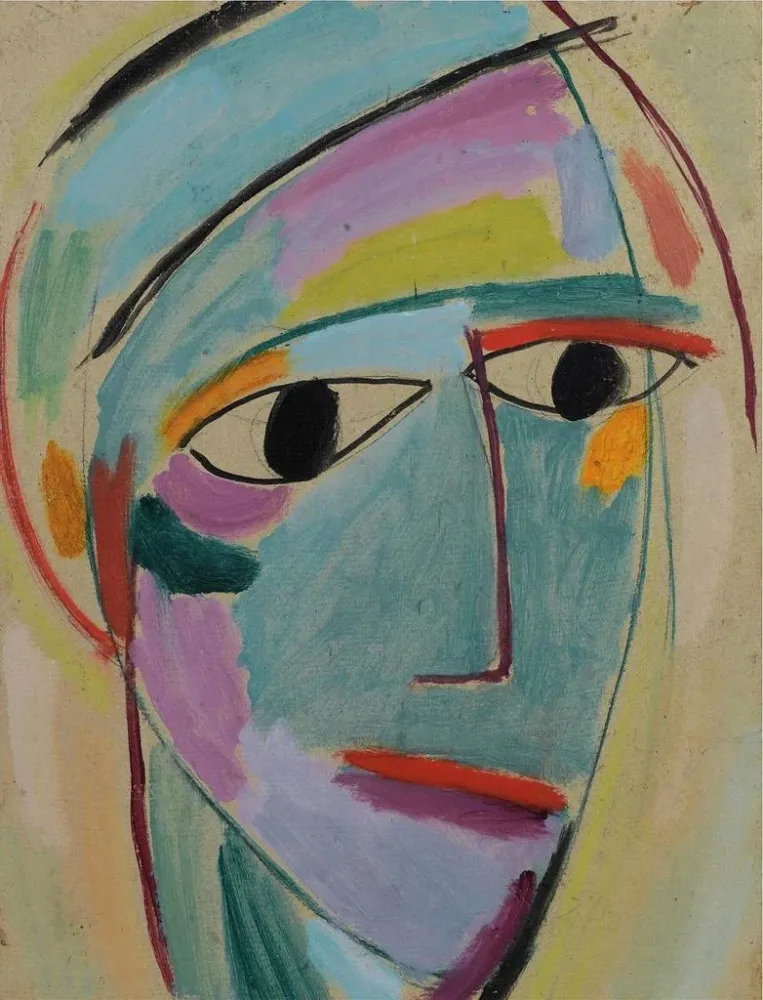 Maalaus Tête mystique Profil de trois quarts - Alexej von Jawlensky | Taidetuloste