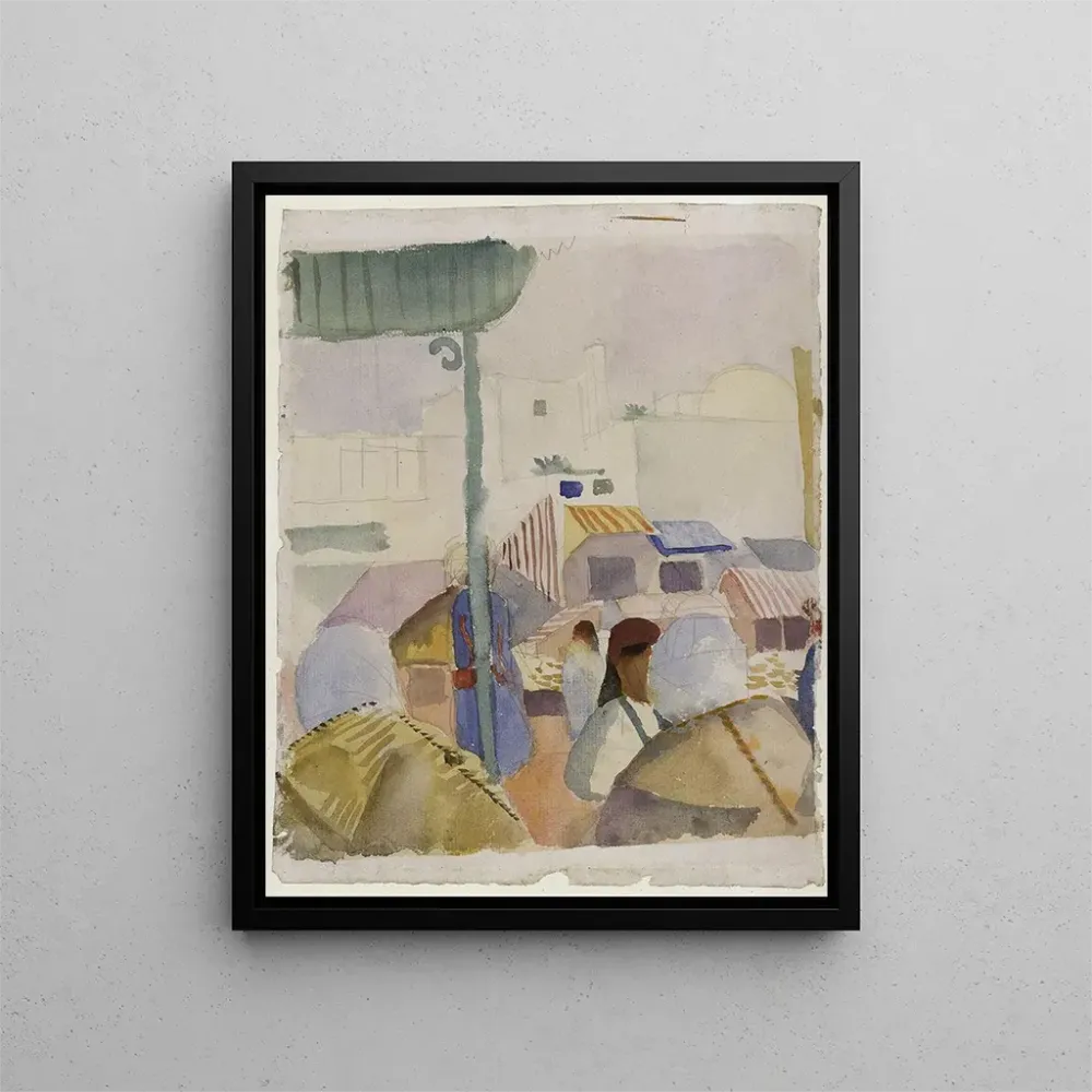 Maalaus Tunis Markkinat II - August Macke | Taidetuloste