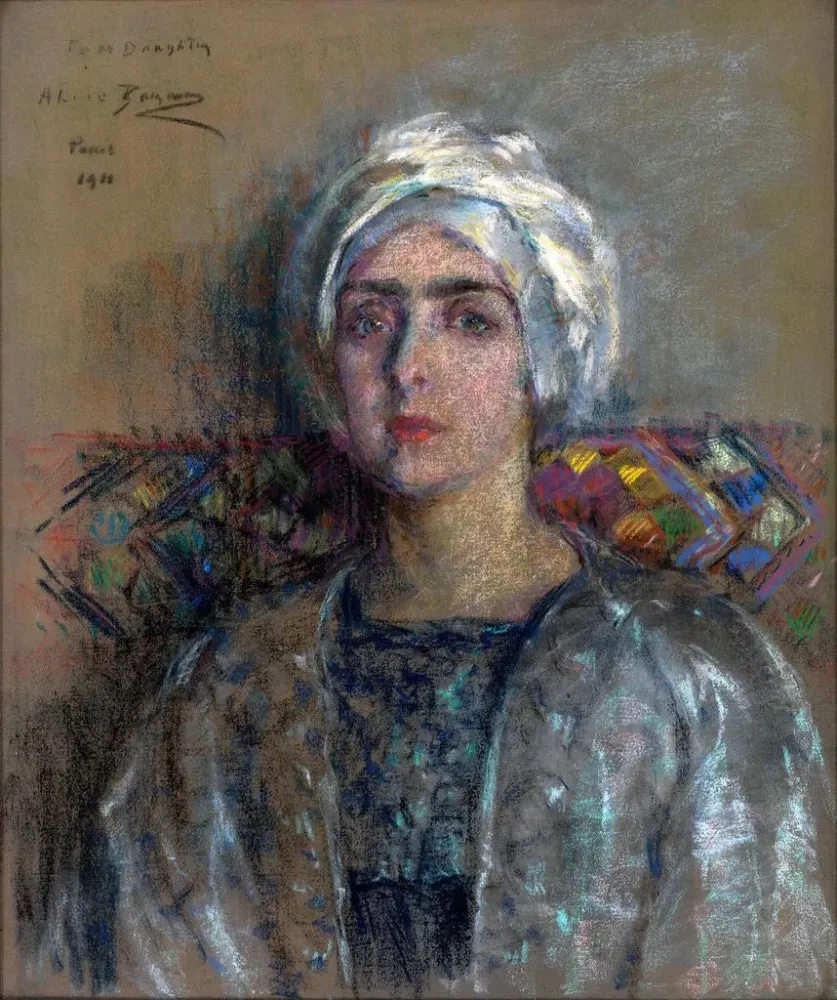 Maalaus Le Turban Blanc - Alice Pike Barney | Taidetuloste
