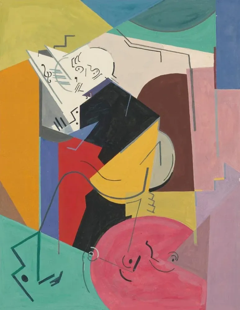 Maalaus tutkimus Florent Schmittin muotokuvasta - Albert Gleizes | Taidetuloste