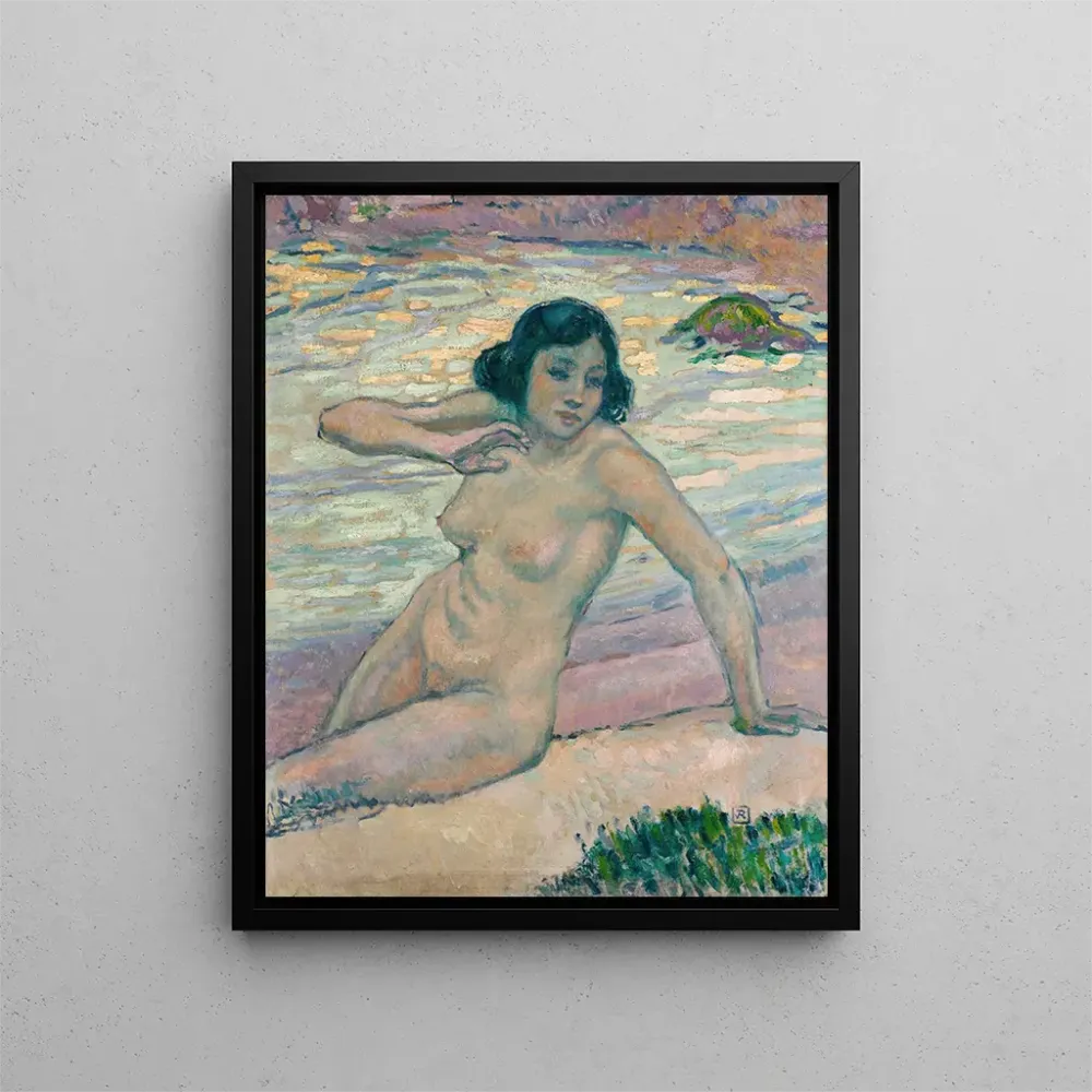 Maalaus Tutkimus jälkipesun jälkeen, tutkimus alastomasta - Théo van Rysselberghe | Taidetuloste