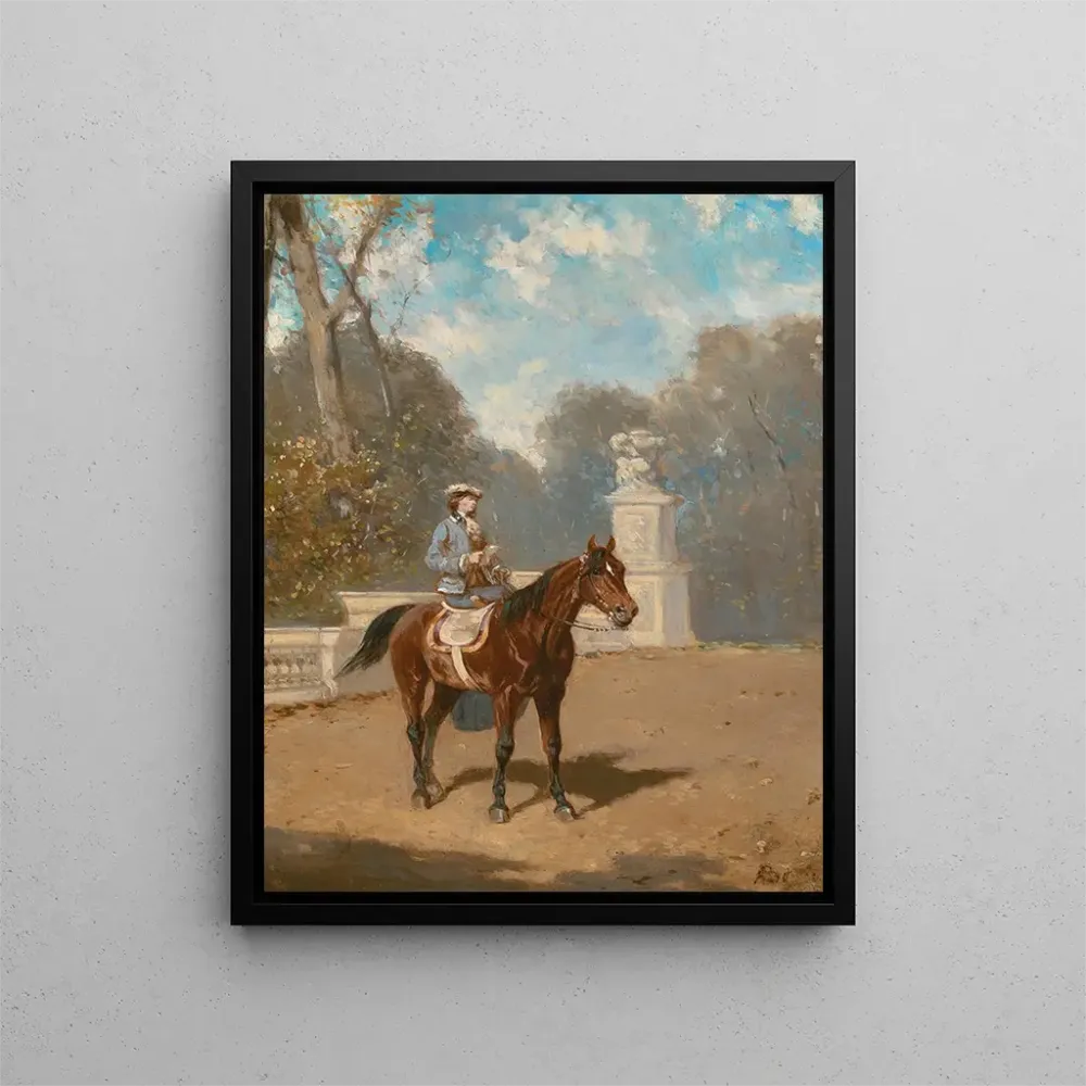 Maalaus Une dame à cheval - Alexander von Bensa | Taidetuloste