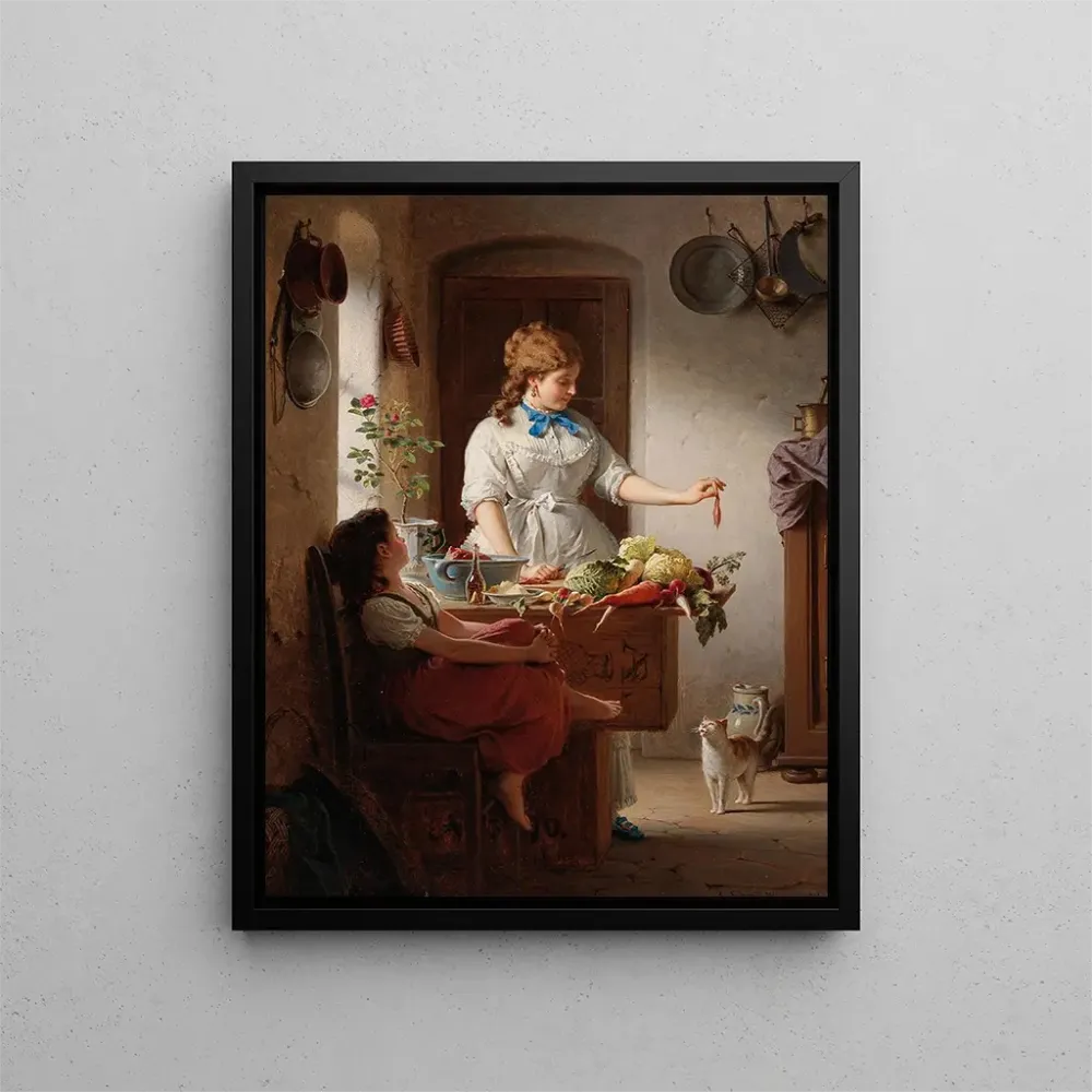 Maalaus Une idylle culinaire - Anton Ebert | Taidetuloste