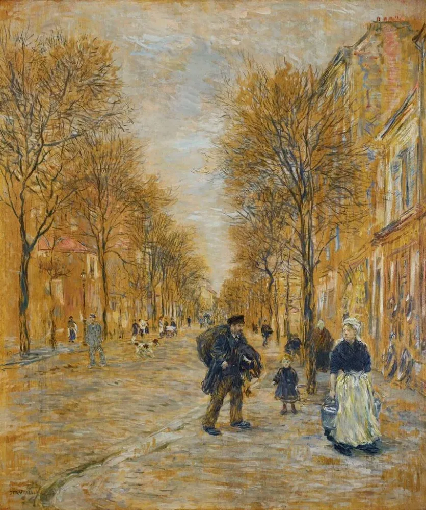 Maalaus Une rue à Asnières - Jean - François Raffalli | Taidetuloste