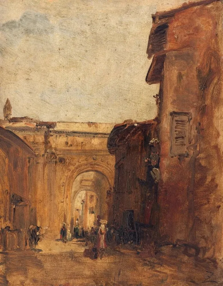 Maalaus Une rue à Florence - Félix Ziem | Taidetuloste