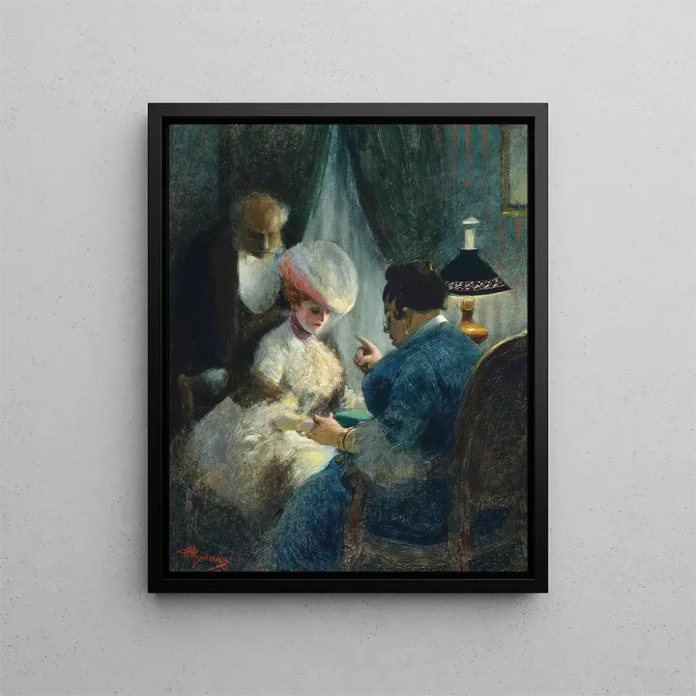 Maalaus Une visite chez la diseuse de bonne aventure - Albert Guillaume | Taidetuloste