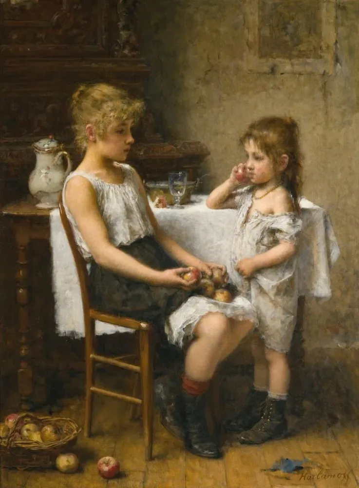 Maalaus Valitse omenat - Alexei Harlamoff | Taidetuloste