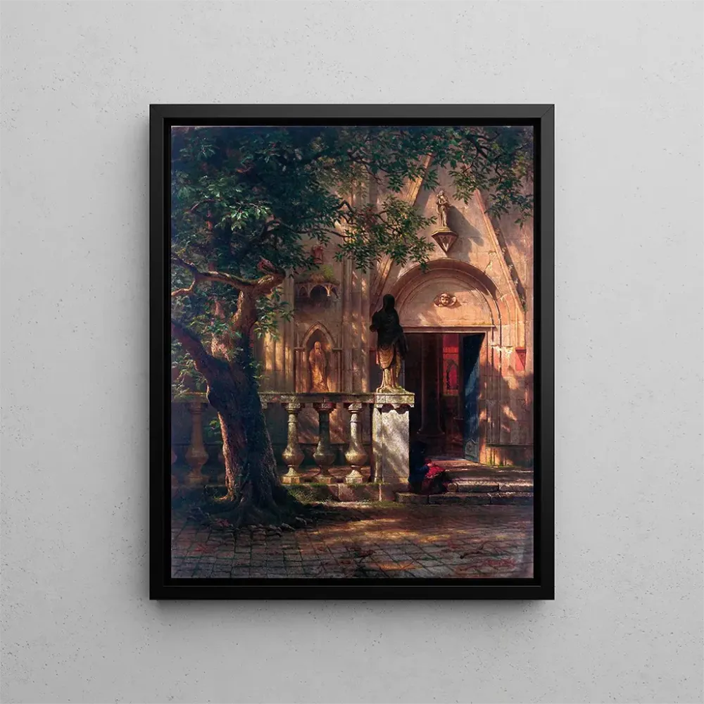 Maalaus Valo ja varjo auringosta - Albert Bierstadt | Taidetuloste