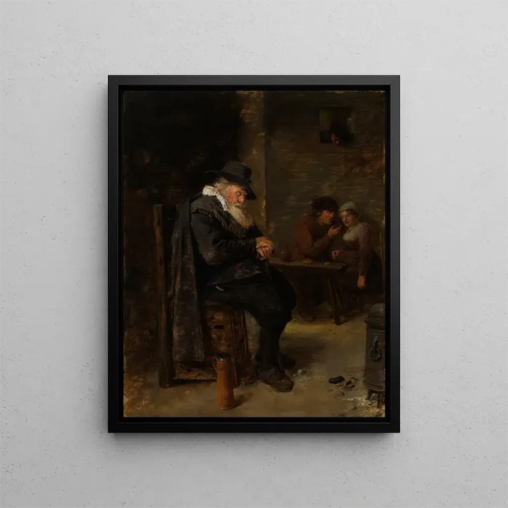 Maalaus Vanha mies pubissa - Adriaen Brouwer | Taidetuloste