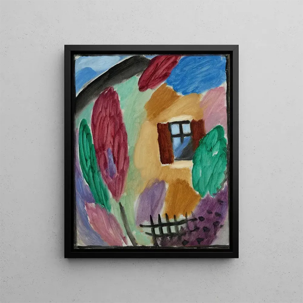 Maalaus Variante avec clôture de maison et de jardin - Alexej von Jawlensky | Taidetuloste
