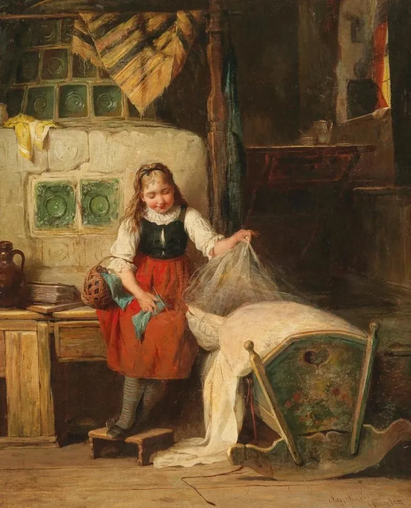 Maalaus Veljellinen rakkaus - August Müller | Taidetuloste