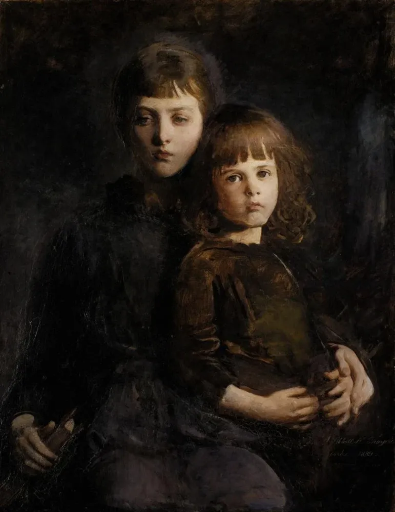 Maalaus Veljestä ja siskosta Mary ja Gerald Thayer - Abbott Handerson Thayer | Taidetuloste