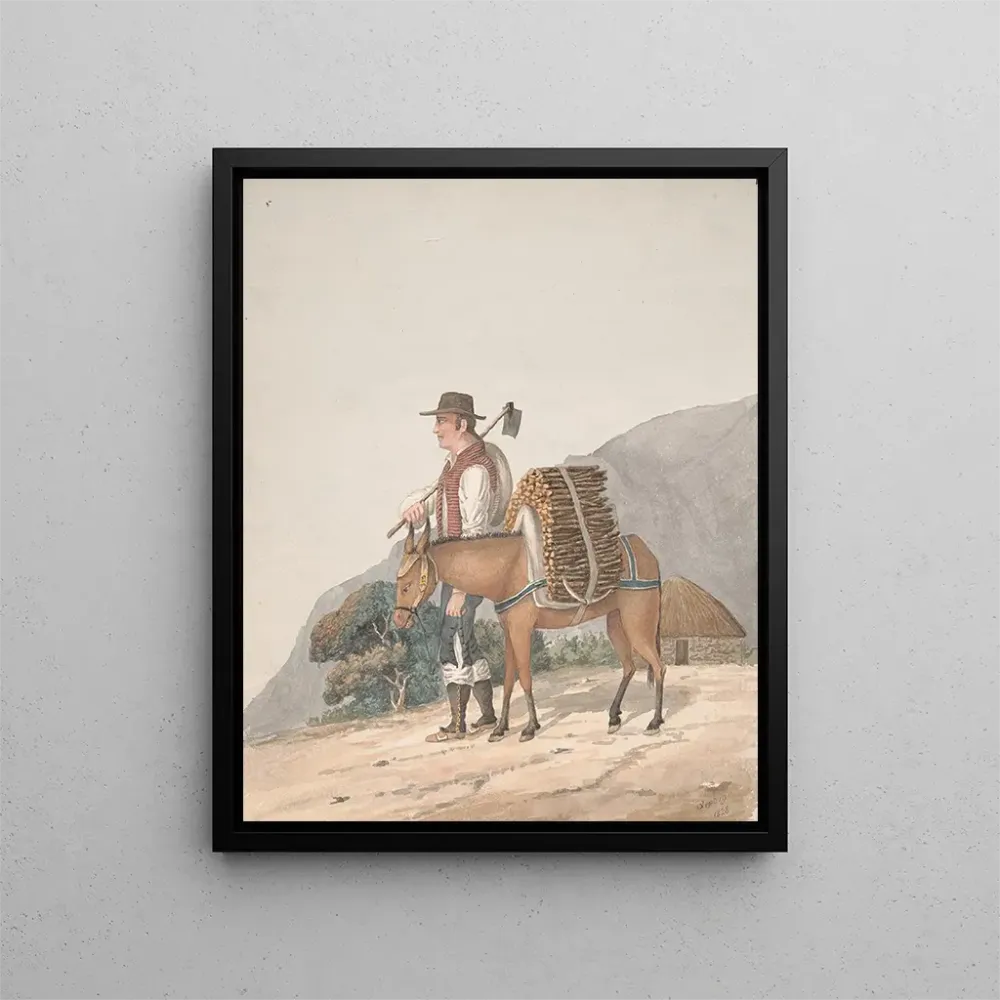 Maalaus Vendeur de bois de chauffage à Tenerife - Alfred Diston | Taidetuloste