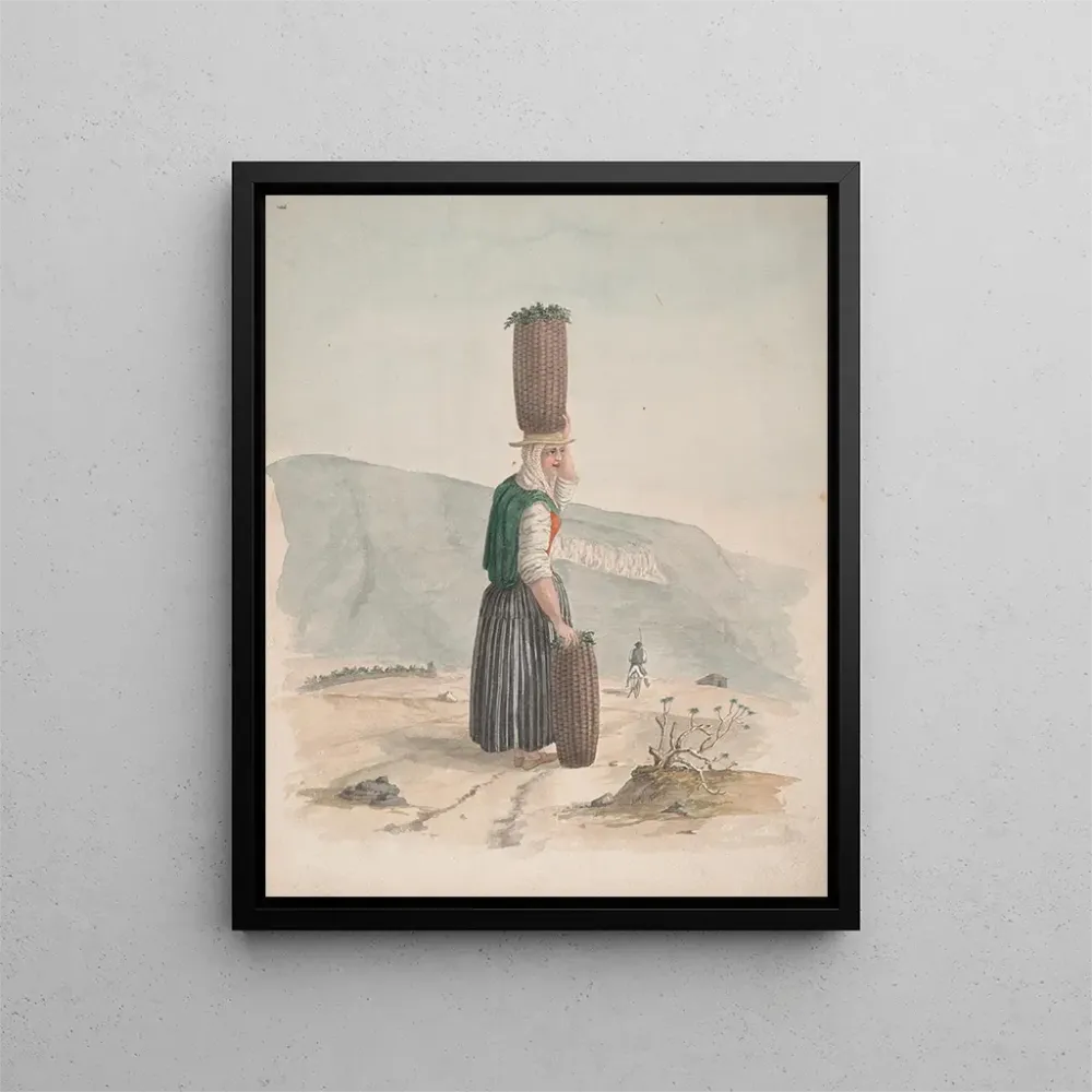 Maalaus Vendeur de charbon de bois à Tenerife - Alfred Diston | Taidetuloste