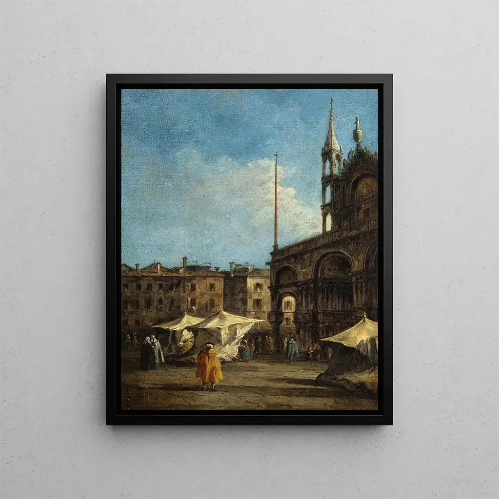 Maalaus Venetsian Saint - Marc -aukion näkymästä - Francesco Guardi | Taidetuloste