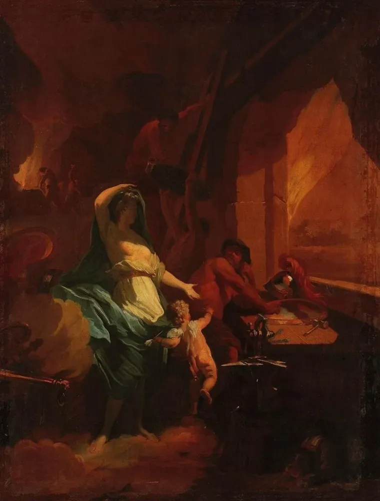 Maalaus Venus dans la forge de Vulcain - Après Jean-Baptiste Jouvenet | Taidetuloste