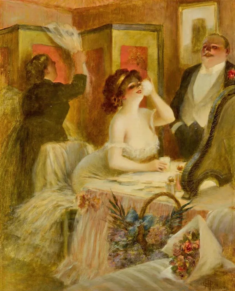 Maalaus Le Vestiaire - Albert Guillaume | Taidetuloste