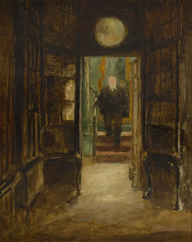 Maalaus Victor Hugo jälkeläisestä hänen työhuoneestaan, Hauteville House - Georges Hugo | Taidetuloste