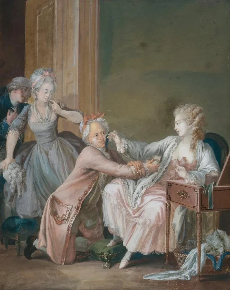 Maalaus Le Vieillard fard - Antoine Borel | Taidetuloste