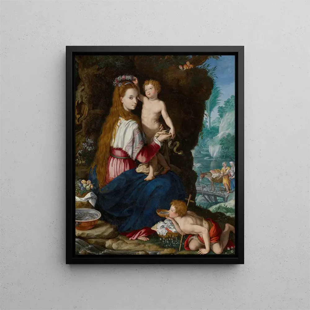 Maalaus La Vierge avec l'enfant saint Jean-Baptiste - Alessandro Allori | Taidetuloste