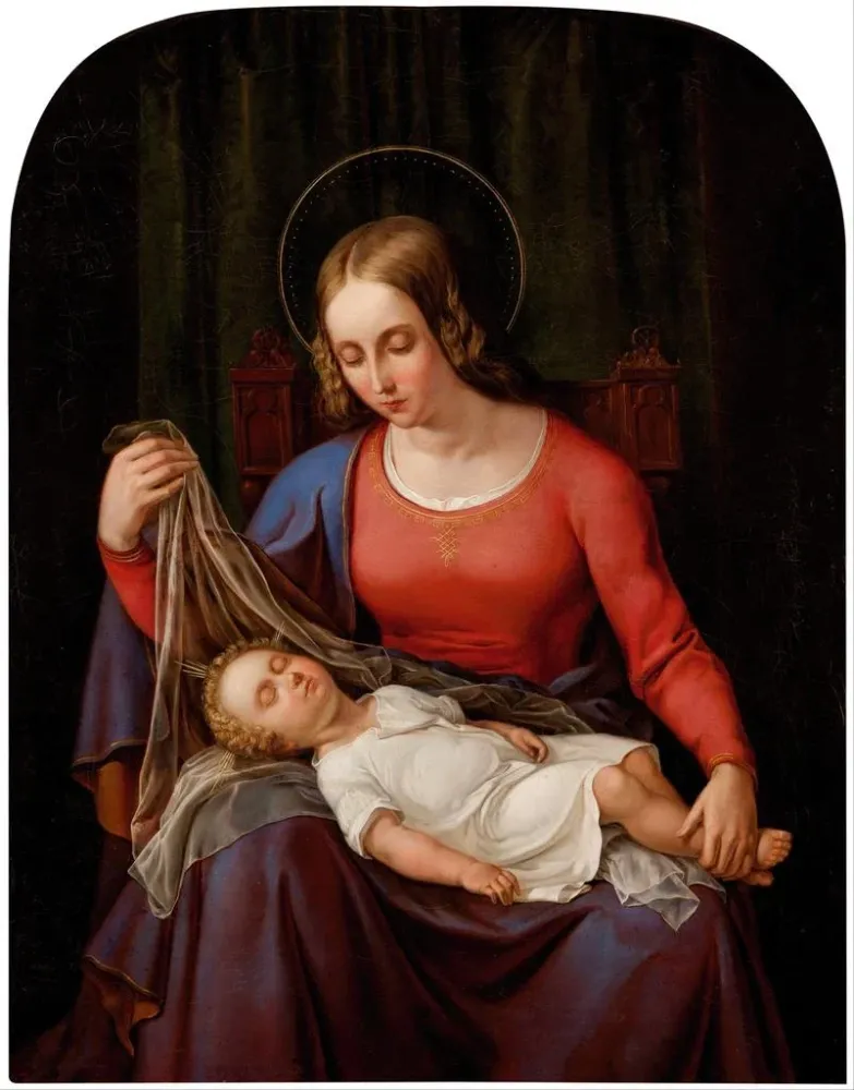 Maalaus Vierge à l'Enfant - Alexander Schramm | Taidetuloste