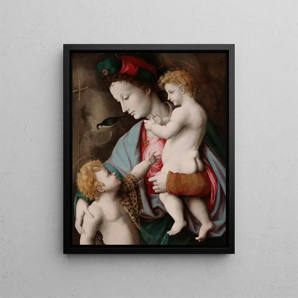 Maalaus La Vierge à l'Enfant avec saint Jean-Baptiste - Bacchiacca | Taidetuloste