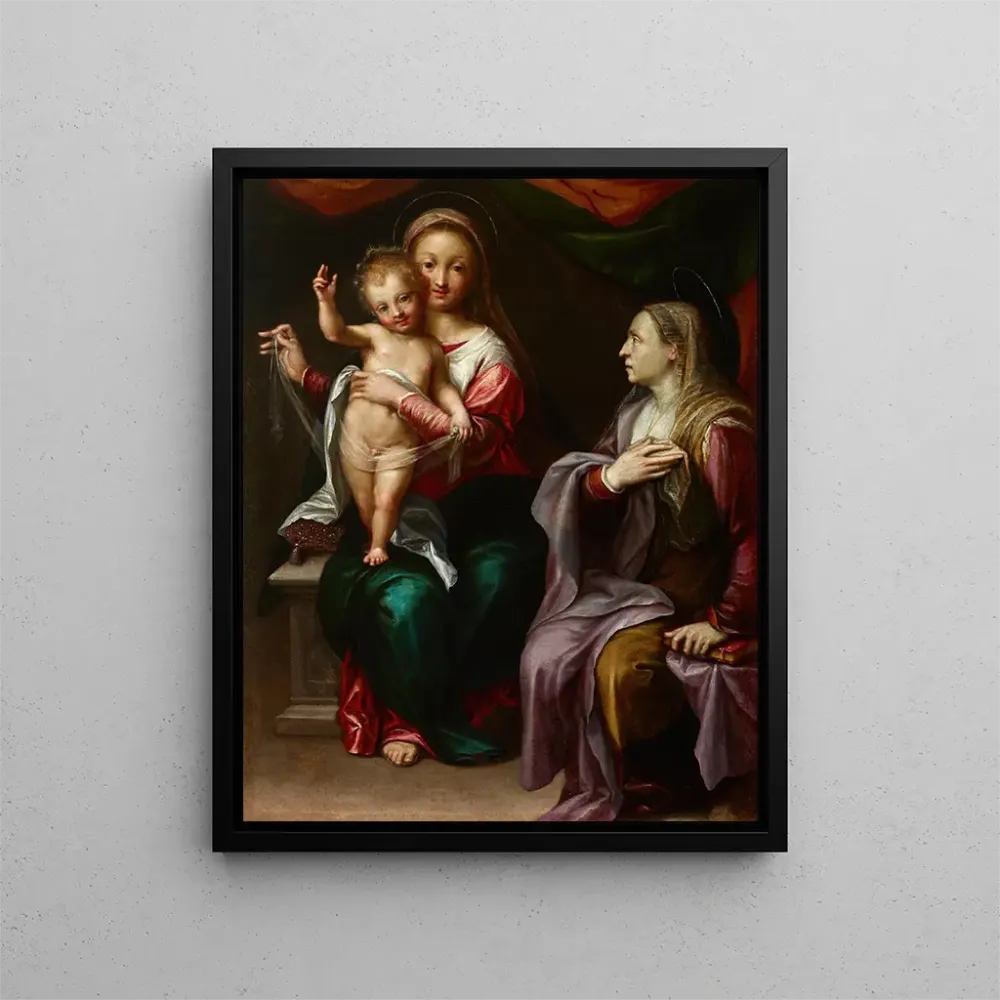 Maalaus La Vierge à l'Enfant avec sainte Anne - Anonyme | Taidetuloste