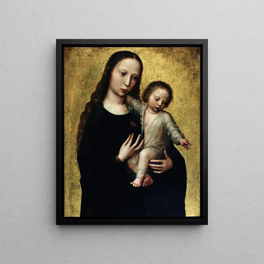 Maalaus La Vierge Marie avec l'Enfant Jésus en chemise - Adriaen Isenbrandt | Taidetuloste