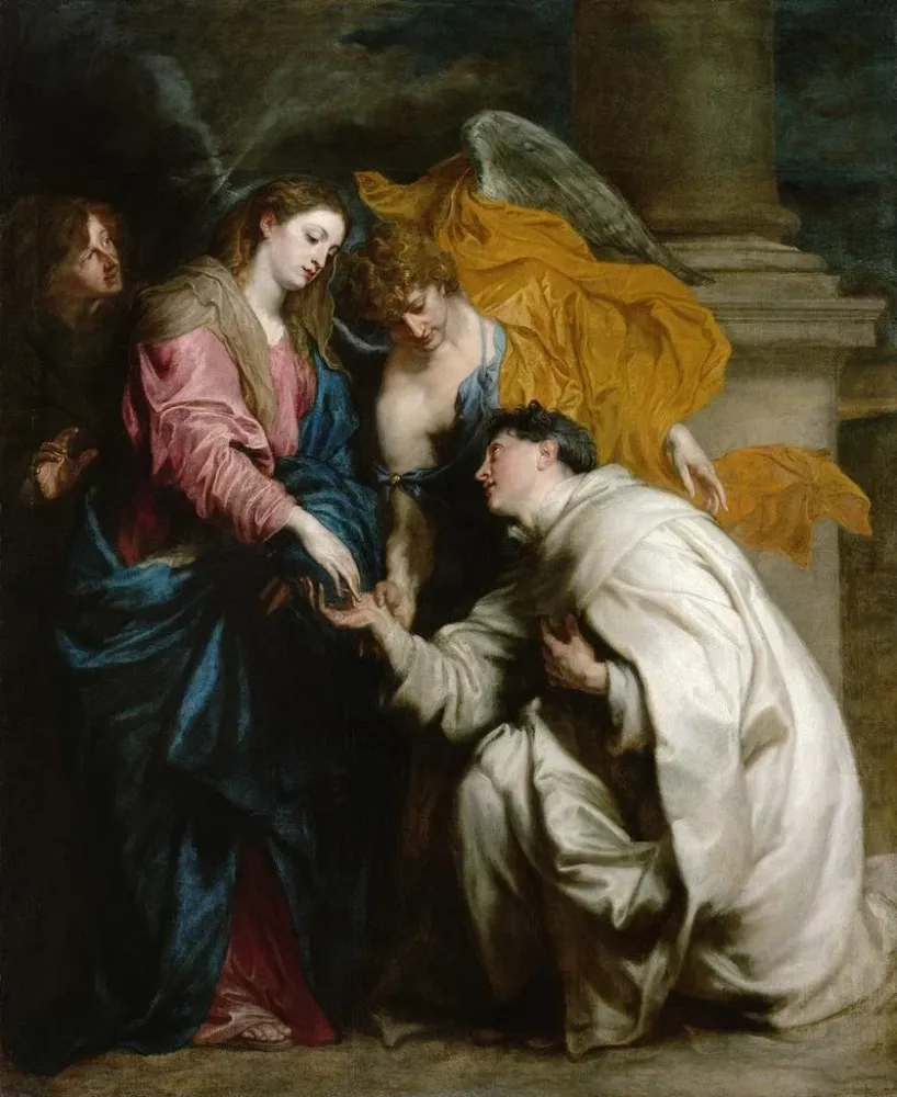 Maalaus La vision du bienheureux Hermann Joseph - Antoine van Dyck | Taidetuloste