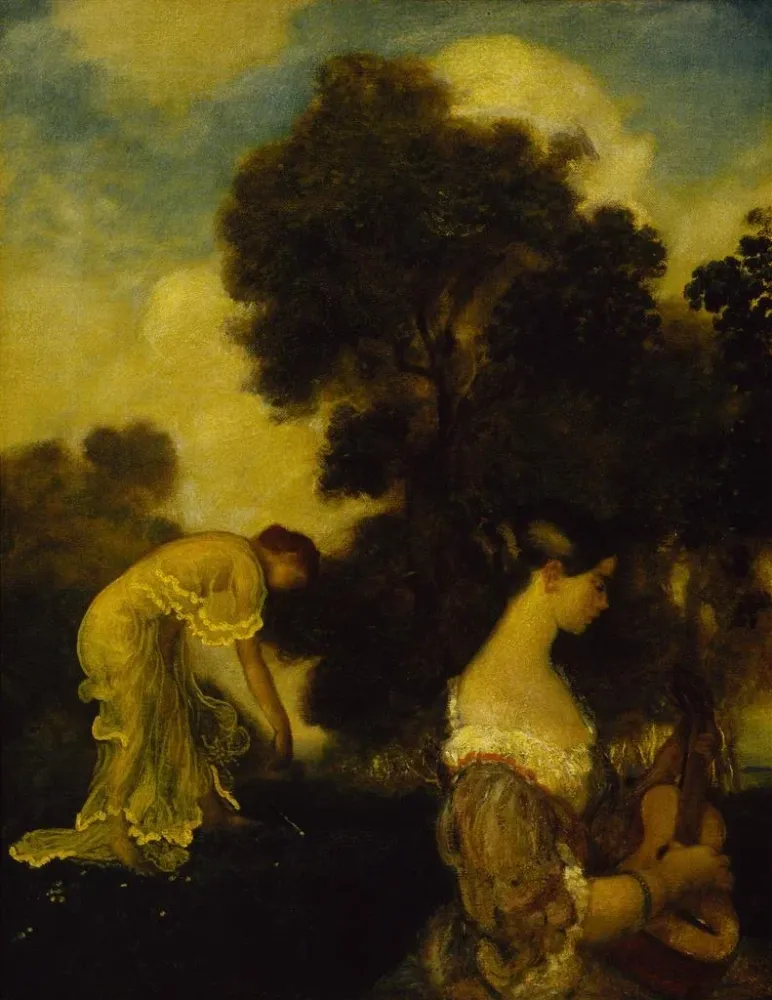 Maalaus Vêpres - Arthur Bowen Davies | Taidetuloste