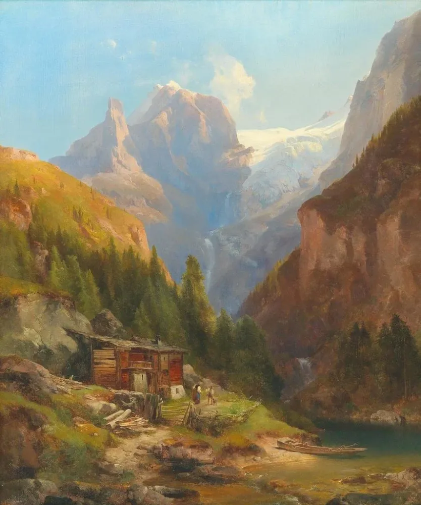 Maalaus Vue du Goldeck Kees - Anton Hansch | Taidetuloste