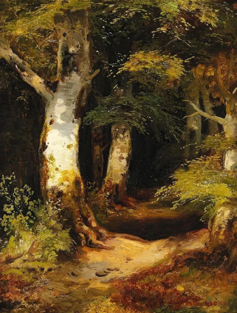 Maalaus Waldweg - Albert Zimmermann | Taidetuloste