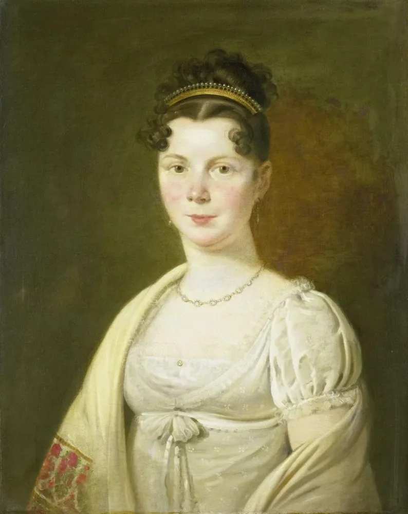 Maalaus Wilhelmina Maria Haack 1786-1857 neljäs vaimo Gerrit Verdooren - Adriaan de Lelie | Taidetuloste